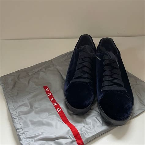 prada sneakers baby blue|prada blue velvet sneakers.